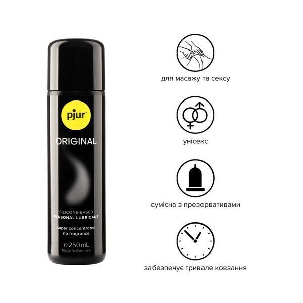 pjur Original Universal Silicone-Based Lubricant 250ml, 2 in 1, for Sex and Massage