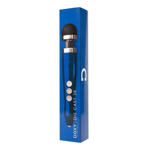 DOXY Die Cast 3R Vibrating Massager - Blue Flame, very powerful, rechargeable, metal body
