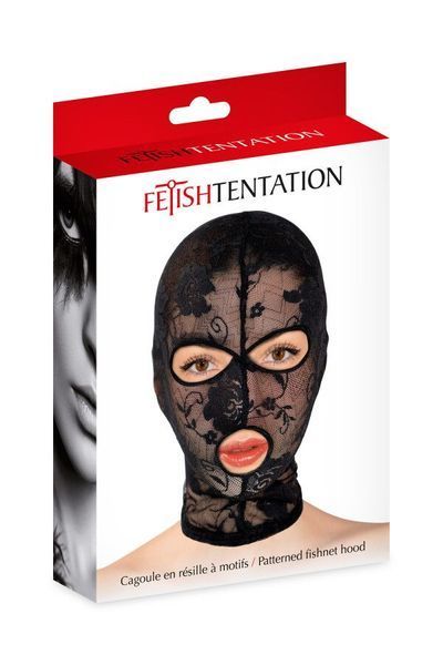 BDSM Fetish Tentation Patterned Fishnet Hood
