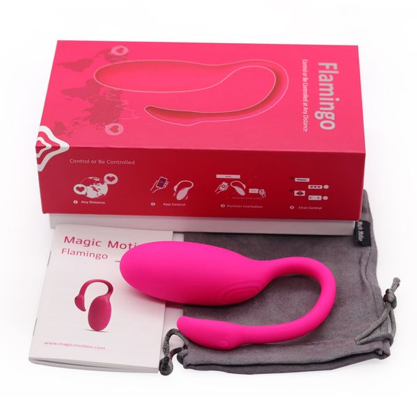 Smart egg vibrator Magic Motion Flamingo with clitoral stimulator, 3 Kegel exercises modes