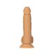 ADDICTION Dual Density Silicone Dildo Caramel 8" with Suction Cup, 4.3cm diameter, vibrating bullet