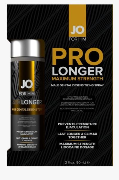 Prolonging spray System JO Prolonger Spray with Lidocaine (60ml), does not contain mineral oils