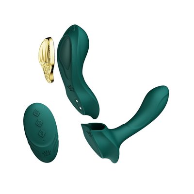 Zalo AYA Turquoise Green Smart Panty Vibrator, Attachment and Remote Control