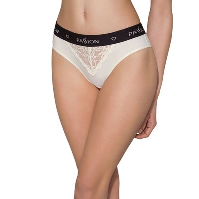 Panties with wide lace band Passion PS001 PANTIES ecru, size XL