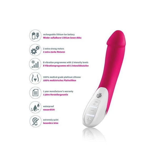 Powerful Mystim Terrific Truman Pink Vibrator with two motors and pronounced head