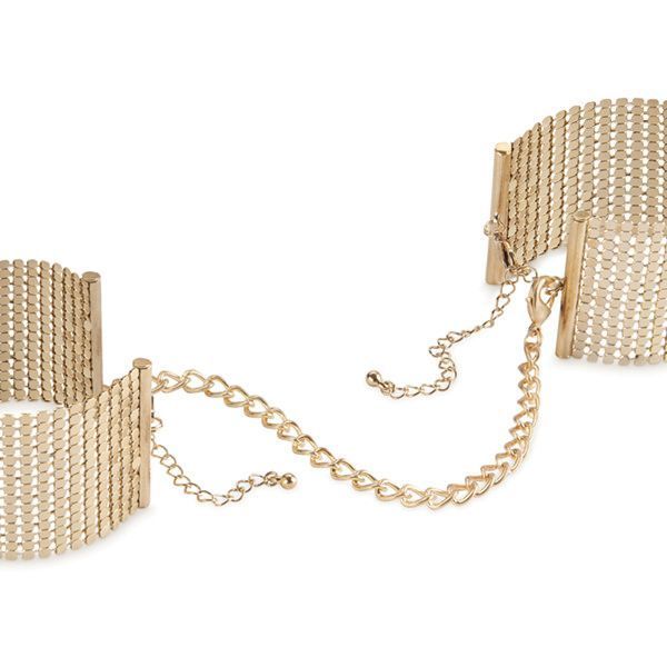 Наручники Bijoux Indiscrets Desir Metallique Handcuffs - Gold, металеві, стильні браслети SO2664 фото