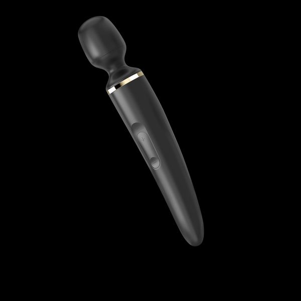 Вибромассажер Satisfyer Wand-er Woman (Black/Gold), водонепроницаемый, мощный, размер XXL SO3456 фото