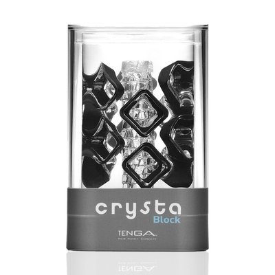 Masturbator Tenga Crysta Block, unique relief, stimulating dense blocks, transparent material