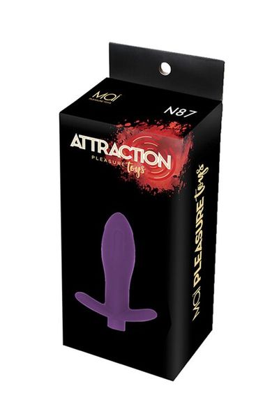 Анальна пробка з вібрацією MAI Attraction Toys №87 Black перезаряджаєма, длина 11см, диаметр 3,5см SO5006 фото