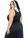 Leg Avenue Sultry Sinner Nun Costume 1X-2X Dress, Headpiece, Collar