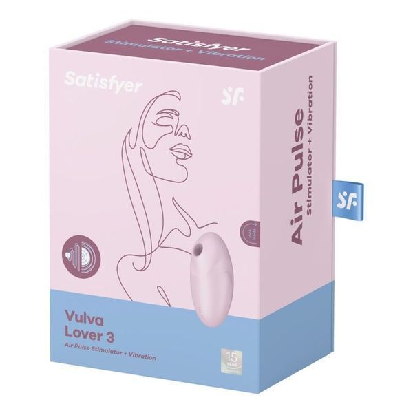Вакуумный стимулятор с вибрацией Satisfyer Vulva Lover 3 Pink SO7782 фото