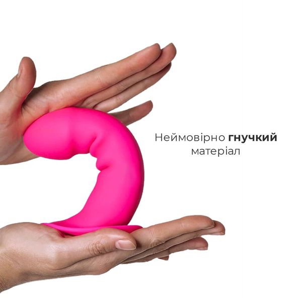 Дилдо з присоскою Adrien Lastic Hitsens 2 Pink, відмінно для страпона, макс. діам. 4см, довж. 16,7см AD24011 фото