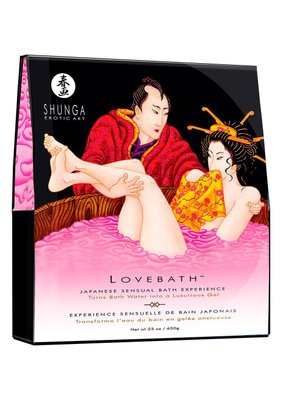 Shunga LOVEBATH Dragon Fruit bath gel 650g, makes water aromatic jelly with SPA effect