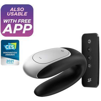 Смарт-вібратор для пар Satisfyer Double Fun (Black) з пультом ДК SO5058 фото