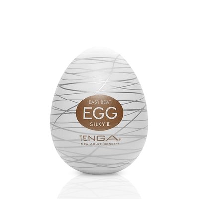 Мастурбатор-яйцо Tenga Egg Silky II с рельефом в виде паутины SO5492 фото