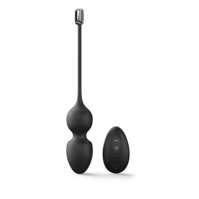 Vaginal balls Dorcel LOVE BALLS BLACK, vibrations and movements of inner ball, remote control