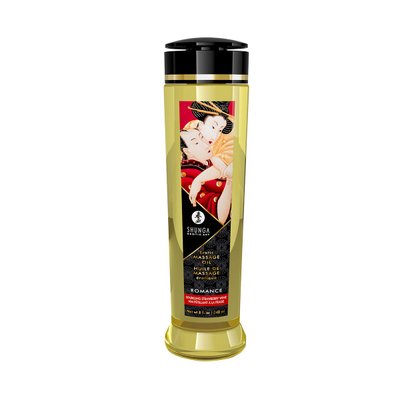 Massage oil Shunga Romance - Sparkling Strawberry Wine (240ml) natural moisturizing