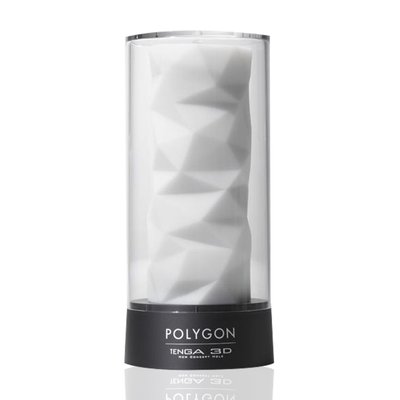 Masturbator Tenga 3D Polygon, very delicate, made of antibacterial elastomer with silver