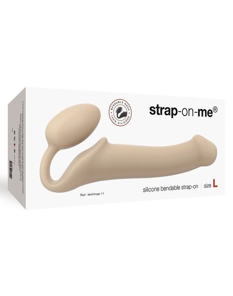 Strapless strap-on Strap-On-Me Flesh L, fully adjustable, diameter 3.7cm