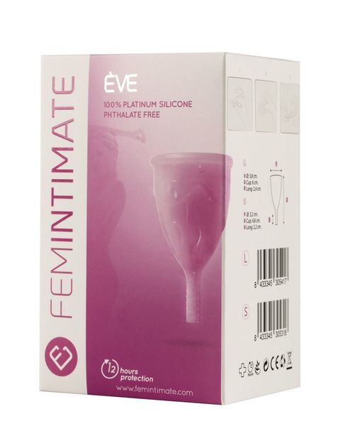 Femintimate Eve Cup Menstrual Cup Size L, diameter 3.8 cm, for heavy flow