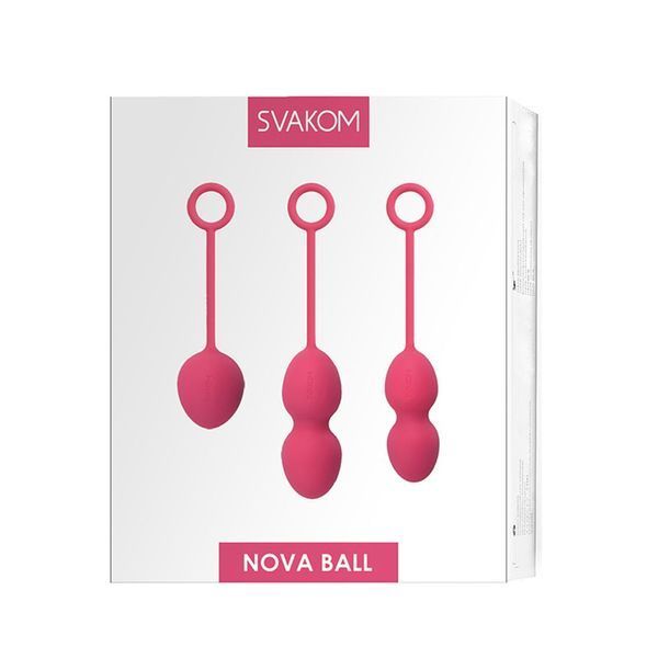 Svakom Nova Plum Red Off-center Vaginal Ball Set