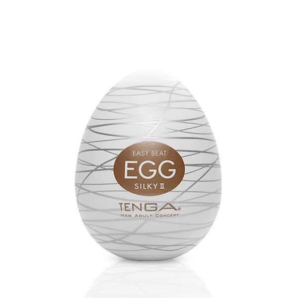 Мастурбатор-яйце Tenga Egg Silky II з рельєфом у вигляді павутини SO5492 фото