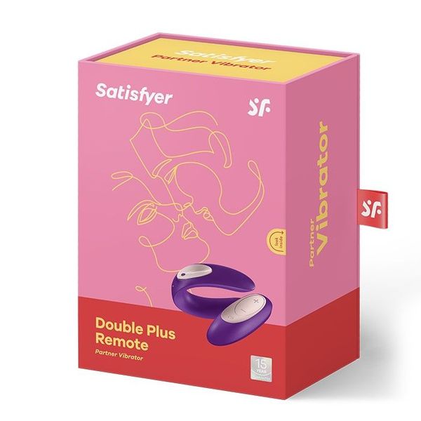 Вибратор для пар Satisfyer Double Plus Remote с пультом ДУ и двумя моторчиками SO2021 фото