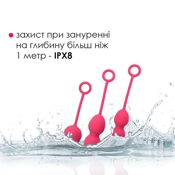 Svakom Nova Plum Red Off-center Vaginal Ball Set