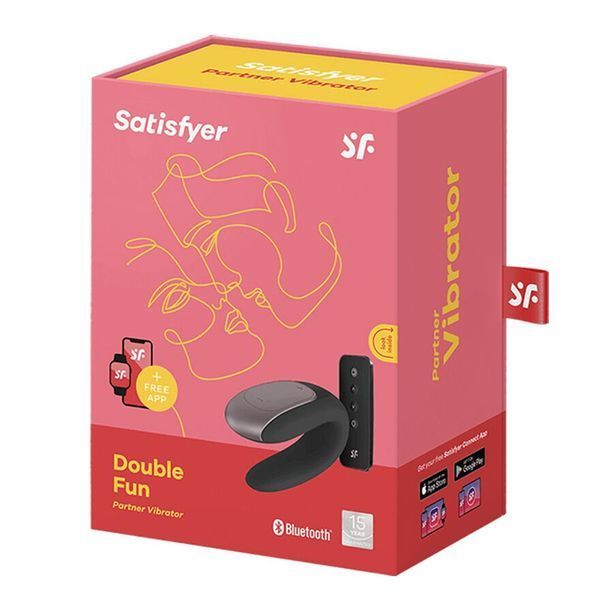 Смарт-вібратор для пар Satisfyer Double Fun (Black) з пультом ДК SO5058 фото