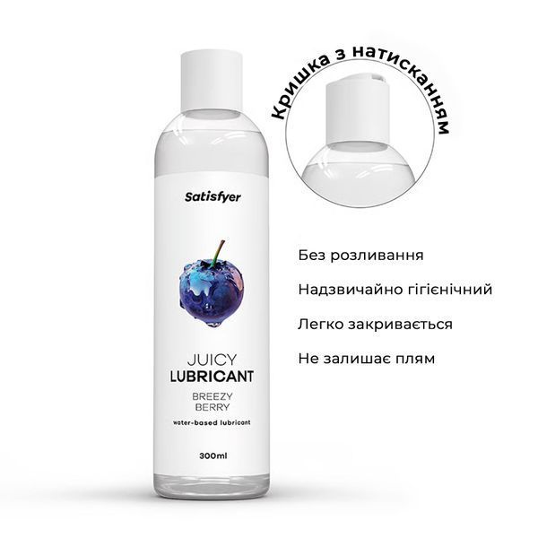 Лубрикант на водной основе Satisfyer Juicy Lubricant Breezy Berry water based 300 мл SX2720 фото