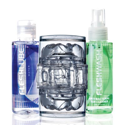 Fleshlight Quickshot Vantage Value Pack: lubricant and cleaning agent