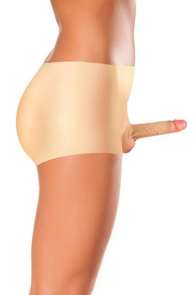 Real Body Real Manly Silicone Panties with Dildo, S/M, One-Piece Construction, for Her