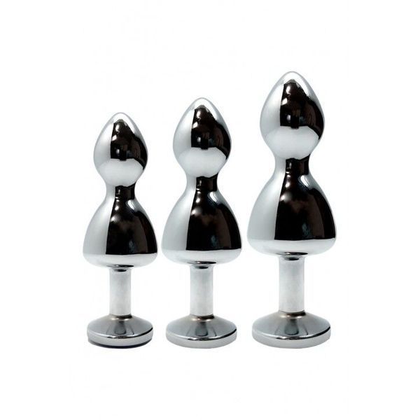 Металева анальна пробка Wooomy Lollypop Double Ball Metal Plug M, діаметр 3,1 см, довжина 9,4 см SO7414 фото