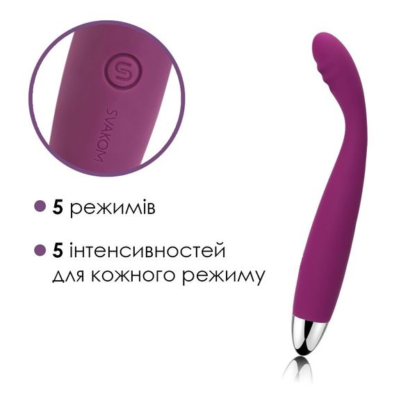 Slim G-spot vibrator Svakom Cici Violet