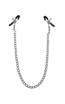 Nipple clamps with chain Feral Feelings - Nipple clamps Classic, silver/black