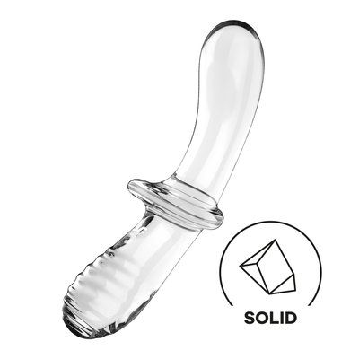 Glass Dildo, Satisfyer Double Crystal (Transparent)