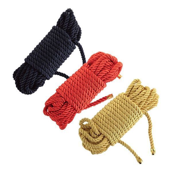 Веревка для шибари LOCKINK SEVANDA Shibari Pratice Rope, золотистая, 8 м, нейлон+хлопок SX0881 фото