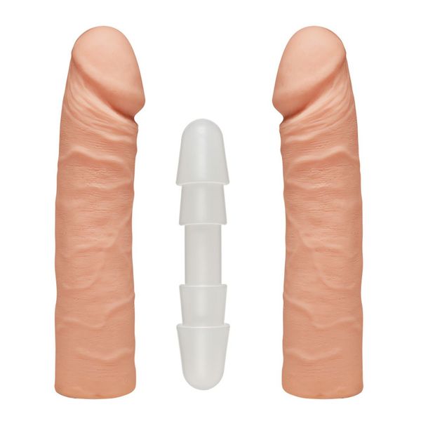 Double Dildo Doc Johnson The D - Double D - 16 Inch - ULTRASKYN, diameter 4.4cm, Vac-U-Lock