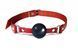 Feral Feelings Silicone Ball Gag Red/Black, red strap, black ball, Pink