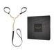 Indiscrets MAZE T-Restraints Black Handcuffs with leash, eco-leather, gift packaging