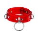 Feral Feelings fixation collar - D-Rings Red Transparent